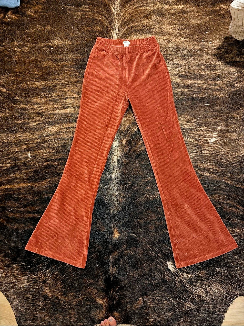 Billabong Corduroy Flare Pant in Rust/Orange